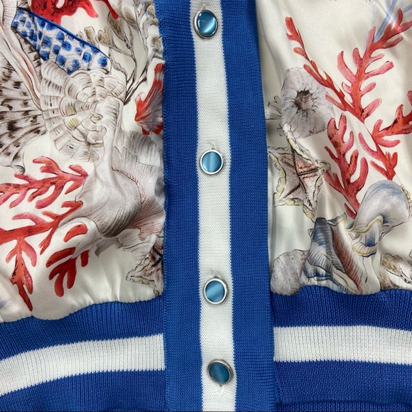 Weill Paris NWT Cardigan ocean coral print 42/10 - Picture 11 of 12